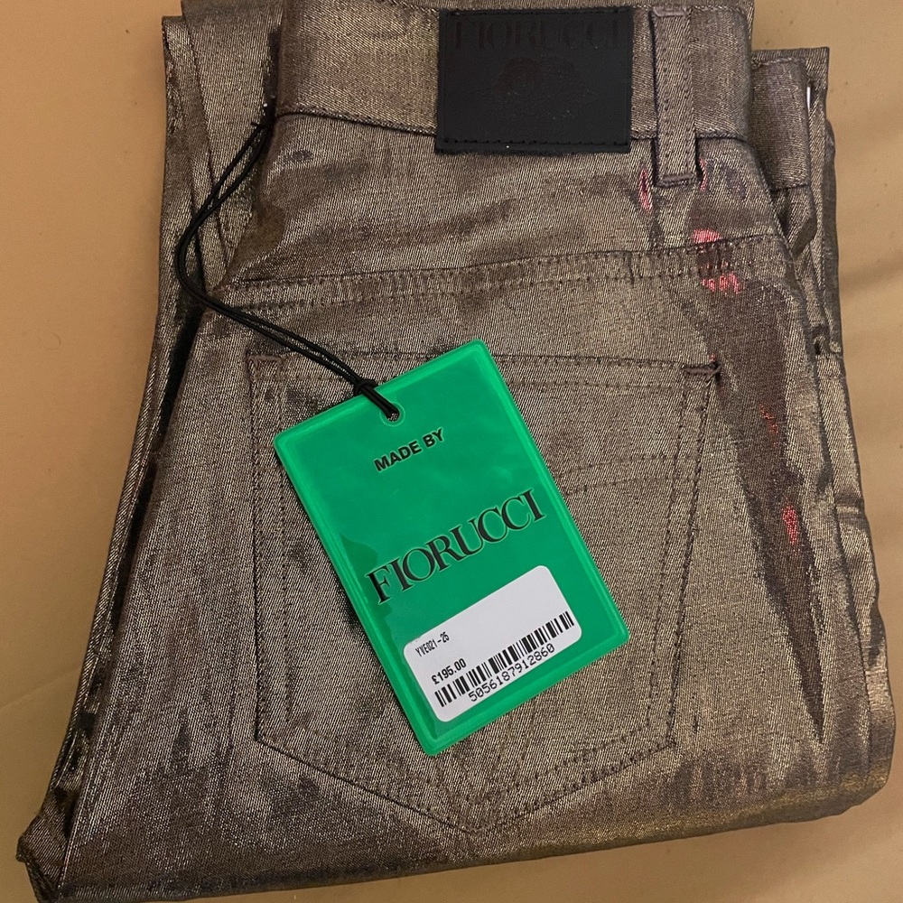 Fiorucci metallic denim jeans